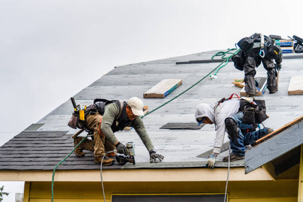 Professional Gutter Installation technician working in Grafton, WI